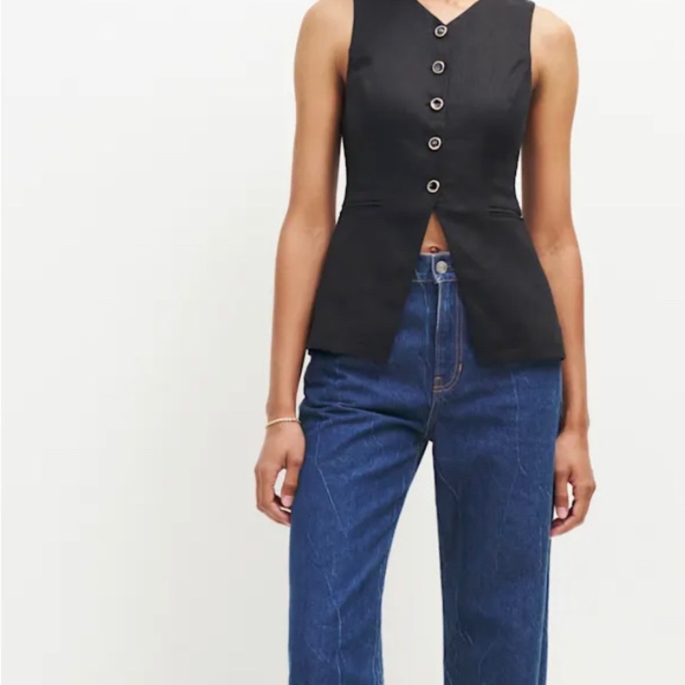 Reformation - Aspen Linen Top in Black